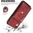 thumbnail image 7 of REQO Phone Case for iPhone XR 6.1 Wallet Cover with Wrist Crossbody Strap Lanyard Credit Card Holder Stand Leather Cell Accessories iPhoneXR iPhone10R i Phonex 10XR 10R RX CR iPhoneXRcases Women Red, 7 of 7