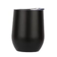 thumbnail image 3 of Forma de Cáscara de Huevo de La Bebida de La Taza de La Bebida Del Té Del Vino Del Acero Inoxidable de La Taza Del Vacío 12oz Negro Macarena Vaso de vino de acero inoxidable, 3 of 8