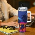 thumbnail image 6 of Pofeuu Beach with Palm Trees Print 40oz Ice Bully With Handle And Straw Stainless Steel Vacuum Insulated Cup And 2 In 1 Straw Lid, 6 of 8