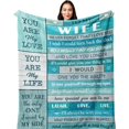 thumbnail image 1 of LHSHID Gifts for Wife/Her Wife Birthday Gift Anniversary Wedding Gift for Her Blanket Anniversary/Birthday Gifts for Wife Wife Gifts from Husband for Anniversary/Christmas/Valentines 50"x60", 1 of 6
