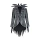 thumbnail image 5 of Disfraz de Jack Skellington para cosplay de Navidad, disfraz de esqueleto de película de terror, uniforme negro a rayas, disfraz para fiesta de carnaval y Halloween, 5 of 5