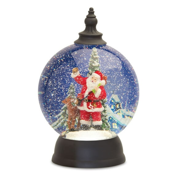 Home Decorative Santa in Sleigh Snow Globe 9.25"H Acrylic 6 Hr Timer 3 AA Batteries, Not Included