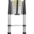 thumbnail image 1 of SogesPower 12.5ft Aluminum Telescopic Extension Ladder,EN131 Standard,Multi Purpose Home Or RV Telescoping Ladder,Portable,Folding,with Non-Slip Feet,Silver, 1 of 6