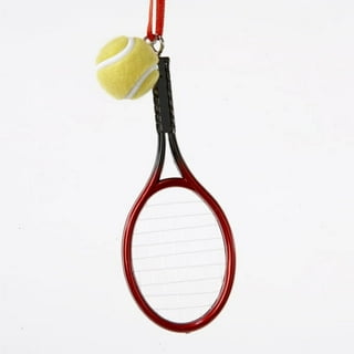 Personalized Tennis Rackets And Ball Sporty Ornament