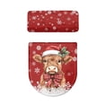 thumbnail image 2 of HELLHERO Christmas Calf Snowflake Lid Cover Set for Toilet & 2 Piece Bathroom Toilet Cover Set & Adjustable for Household, 2 of 8