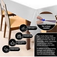 thumbnail image 2 of 2 Pack White Solid Print Rolls 52 Inch x 100 Picnic/Party Plastic Tablecloth Roll, Disposable Picnic Colored Table Cloth On a Roll with Self Cutter Box,Indoor/Outdoor, 2 of 6