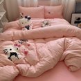 thumbnail image 3 of Toalla de perro Sanrio Pacha bordada de algodón puro, juego de cuatro piezas, ropa de cama de algodón de dibujos animados de 1,5 m, juego de tres piezas, linda sábana de 1,8 m, 3 of 5