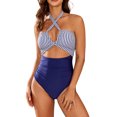 thumbnail image 1 of TSADFHJI Maillots de Bain de Maternité Tankini Maillot de Bain Commerce Extérieur Maillot de Bain Col m Bleu Foncé, 1 of 8