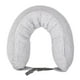 thumbnail image 1 of Almohada de lactancia Hukapapa | En casa y de viaje, soporte para la lactancia materna y la alimentación con biberón | Aumente a tamaño pequeño, blanco y gris con raya central, 1 of 5