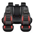 thumbnail image 5 of Car Seat Covers Compatible with Subaru Crosstrek 2016-2024 Full Set Leather Seat Cushion Waterproof Automotive Seat Protectors(5 Seats,Black&Redline), 5 of 8