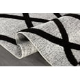 thumbnail image 5 of CAMILSON Micro Loop High-Low Pile Stain Resistant Indoor Area Rugs Trellis-Black 8x10, 5 of 9