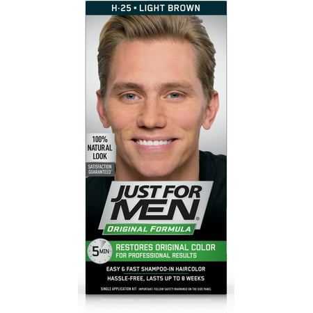 Just for Men Original Formula, Easy and Fast Shampoo-In Men's Hair Color, Light Brown, Shade (Best New Hair Colors For 2019)