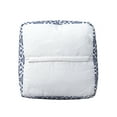 thumbnail image 5 of Ox Bay Orlando Blue/White Damask Medium Square Indoor Pouf Ottoman, 18" H x 18" W, 5 of 7