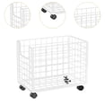 thumbnail image 6 of Fiocias Laundry Basket Fashion Multifunction Laundry Hamper on Wheels Dirty Clothes Cart White, 6 of 9