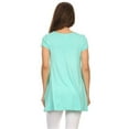 thumbnail image 4 of Women's Casual Solid Color Short Sleeve Tunic Top With Pockets, 4 of 4