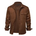 thumbnail image 5 of Vedolay Men's Jacket Lightweight Casual Open Front Blazer Jacket with Pockets Clothes Brown,XL, 5 of 5