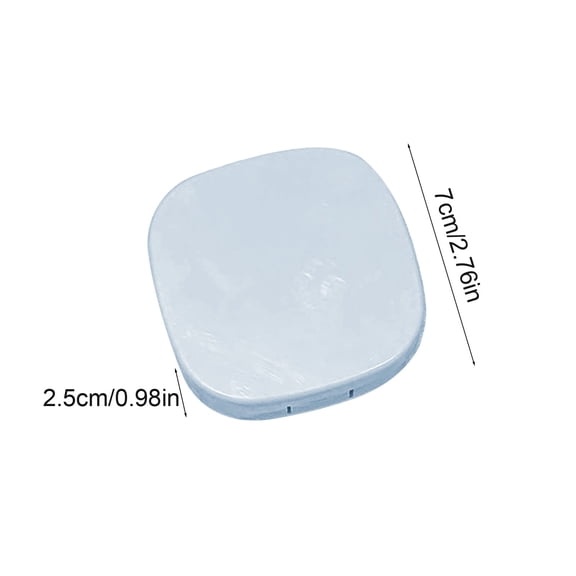 Blue Blue Travel Contact Lens Case Double Compartments With Built-In Slot For Solution Bottle And Tweezers