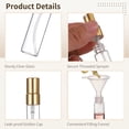 thumbnail image 4 of 100PCS Mini Spray Bottles, 0.17oz/5ml Refillable Glass Perfume Bottles, Portable Travel Sample Containers with Caps, Fine Mist Atomizers with 4 Funnels and 4 Dispensers, Gold, 4 of 6
