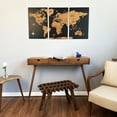 ColorfullWorlds Cork World Map Push Pin Travel Map Wall Art Decor ...