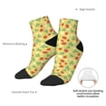 thumbnail image 6 of Rateoe Floral Strawberr Pattern Quarter Crew Socks,Toe Seamed Ankle Socks,Cotton Cushioned Breathable Athletic Crew Sports Socks, 6 of 7