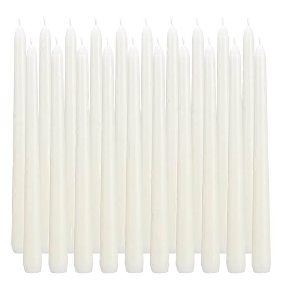 Velas cónicas flamecan 40 piezas 25 cm sin aroma y sin humo