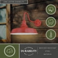 thumbnail image 4 of Dorado 1 Light Dusk to Dawn Red White Farmhouse Barn Dome Outdoor Wall Lantern, 4 of 9