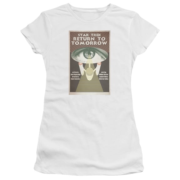 Star Trek Tos Episode 49 Junior Women's Sheer T-Shirt White