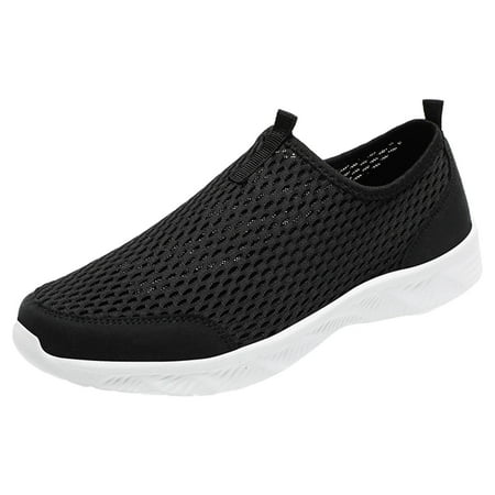 Siilsaa Slip On Shoes for Men Unisex-Adult Classic Leather Sneaker White 11