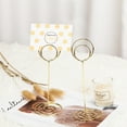 thumbnail image 6 of Table Number Display Solutions, Elegant Gold Metal Holders For Wedding Banquet Buffet Tables, Reusable Event Decor, Picture Holders For Tables, Perfect For 4X6 Cards, Lightweight, 6 of 7