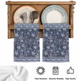 thumbnail image 5 of Navy Blue Floral Boho Kitchen Towels Set of 4, Ethnic Tribe Abstract Art Flower Absorbent Dish Towels for Kitchen, Microfiber Hand Towel, Quick Drying Tea Towel for Cleaning Decorative Dishcloths, 5 of 7
