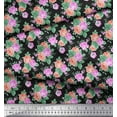thumbnail image 3 of Soimoi Rayon Fabric Dot,Leaves & Rose Floral Fabric Prints By Yard 42 Inch Wide, 3 of 3