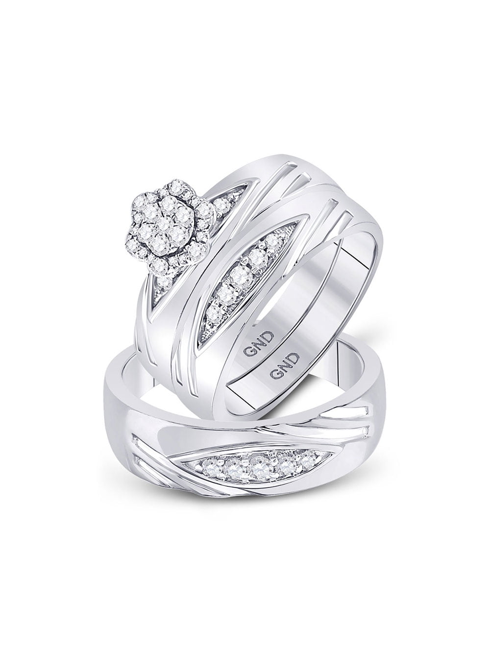 Details about   14k White Gold Finish 0.88 Ct Round Cut Diamond Unique Engagement Wedding Ring 