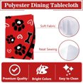 thumbnail image 2 of Valentines Day Dog Paw Prints Round Tablecloth 60 x 60 Inch, Red Love Hearts Bone Decorative Table Cloth Dining Table Cover, Anniversary Wedding Dinner Party Picnic Decoration, 2 of 6