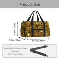 thumbnail image 3 of Gold Pattern Of Hexagons Sports Duffel Bag with Shoe Compartment Travel Crossbody Bag for Gym Yoga Dance, 3 of 7