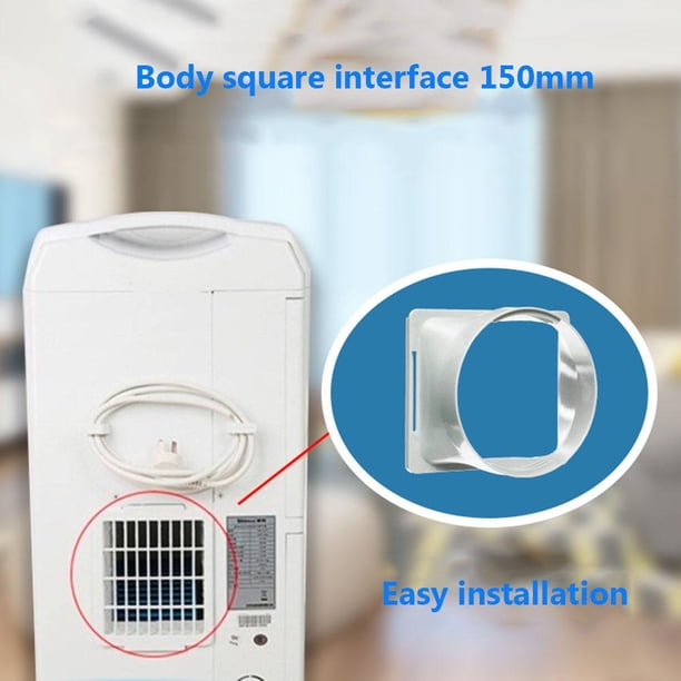 2uds. Conector de tubo de interfaz de conducto de escape de aire acondicionado portátil cuadrado