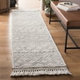 thumbnail image 4 of SAFAVIEH Casablanca Osmond Geometric Striped Shag Area Rug, Ivory/Blue, 8' x 10', 4 of 7
