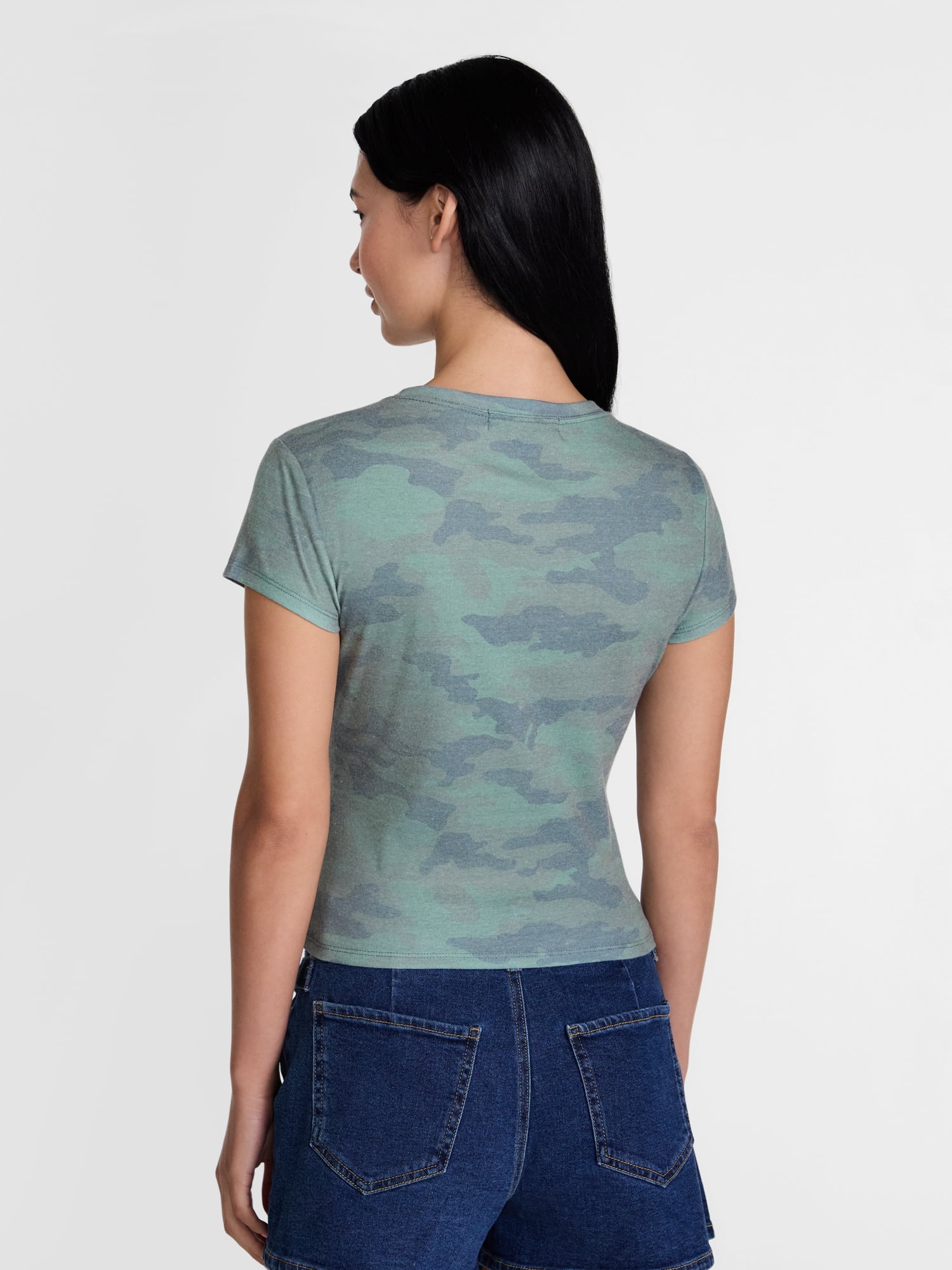 Madden NYC Women's Studded Graphic Tee with Short Sleeves, Sizes XXS-XXL