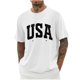 thumbnail image 1 of Camisas de Manga Larga para Hombres Imprimir Cuello Redondo Manga Corta Blusa Algodón Lino Poliéster, Camisa de Moda Casual para Hombres, 1 of 3
