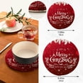 thumbnail image 3 of Coolnut Merry Christmas Pot Holder Set of 2, Heat Resistant Round Cotton Hot Pads Table Mats Trivets for Hot Dishes/Pot/Bowl/Teapot/Hot Pot Holders, 7" + 9.45", 7 Inch + 9 Inch, 3 of 7