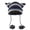 Blue black and white, variant on Women Cat Hat Warm Ear Protector Hat with Pom Pom Decor Girls Handmade Hat