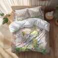 thumbnail image 2 of Happy Easter Gnome Twin Size Comforter Set, Spring Pink Flower Eggs Butterfly Pink Plaid Bedding for All Seasons, 4 Pcs Bed Set, 1 Quiltcover (68"x86") ,1Sheet(67"x116"), 2Pillowcases (30"x20"), 2 of 12