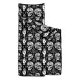 thumbnail image 2 of Skull and Hand Gothic Pattern Teens Toddler Nap Mat with Pillow, Sleeping Mat Bag for Preschool Daycare 50"x20", 2 of 6