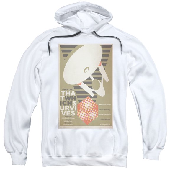 Star Trek Tos Episode 72 Adult Pullover Hoodie Sweatshirt White