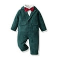 thumbnail image 2 of Povozer Baby Boy Suits Toddler Dress Shirt with Pants Sets Gentleman Wedding(Green,2-3Y), 2 of 5