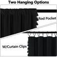 thumbnail image 5 of Soft Luxury Velvet Curtains with Tassels, 2 Panel Rod Pocket Blackout Curtain Drapes, 5 of 8