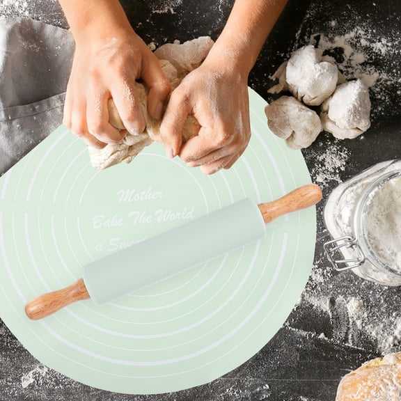 AURARMLET 1Set Pastry Mats for Rolling Dough Silicone Baking Mat for Home Users 33.5X33.5X0.2in