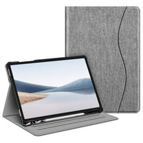 Fintie Case for Samsung Galaxy Tab S10 Plus 2024/ Tab S9 Plus 2023 12.4 Inch with S Pen Holder, Multi-Angle Viewing Smart Stand Back Cover with Pocket, Auto Wake/Sleep, Gray