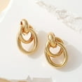 thumbnail image 6 of PRIYAL Trendy Gold Knot Earrings for Women Chunky Statement Drop Dangle Earrings Lightweight Hypoallergenic Fashion Gold Jewelry, 6 of 14