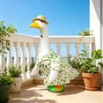 thumbnail image 4 of HCBY Large Goose Statue Dress, Sunflower Leaf Print Outfit with Hat for Yard, Porch, Garden, 4 of 5