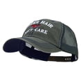thumbnail image 2 of Biker Hair Don't Care Big Size Special Cotton Low Profile Trucker Cap - Dk Green XL-3XL, 2 of 5